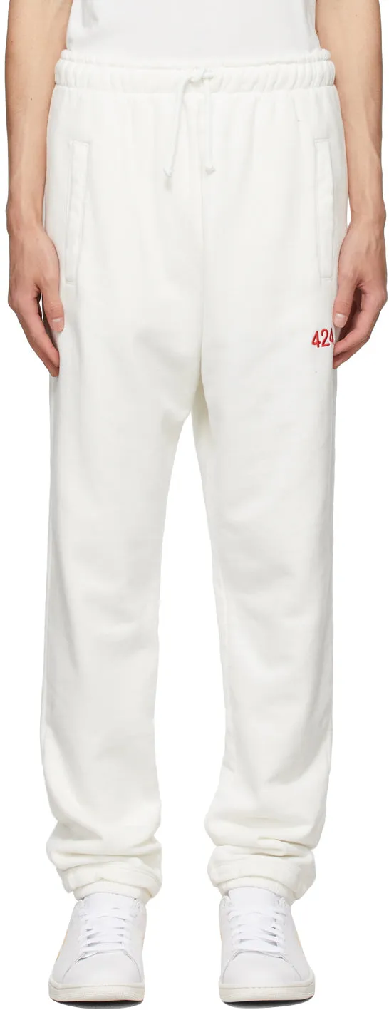 424 White Logo Lounge Pants