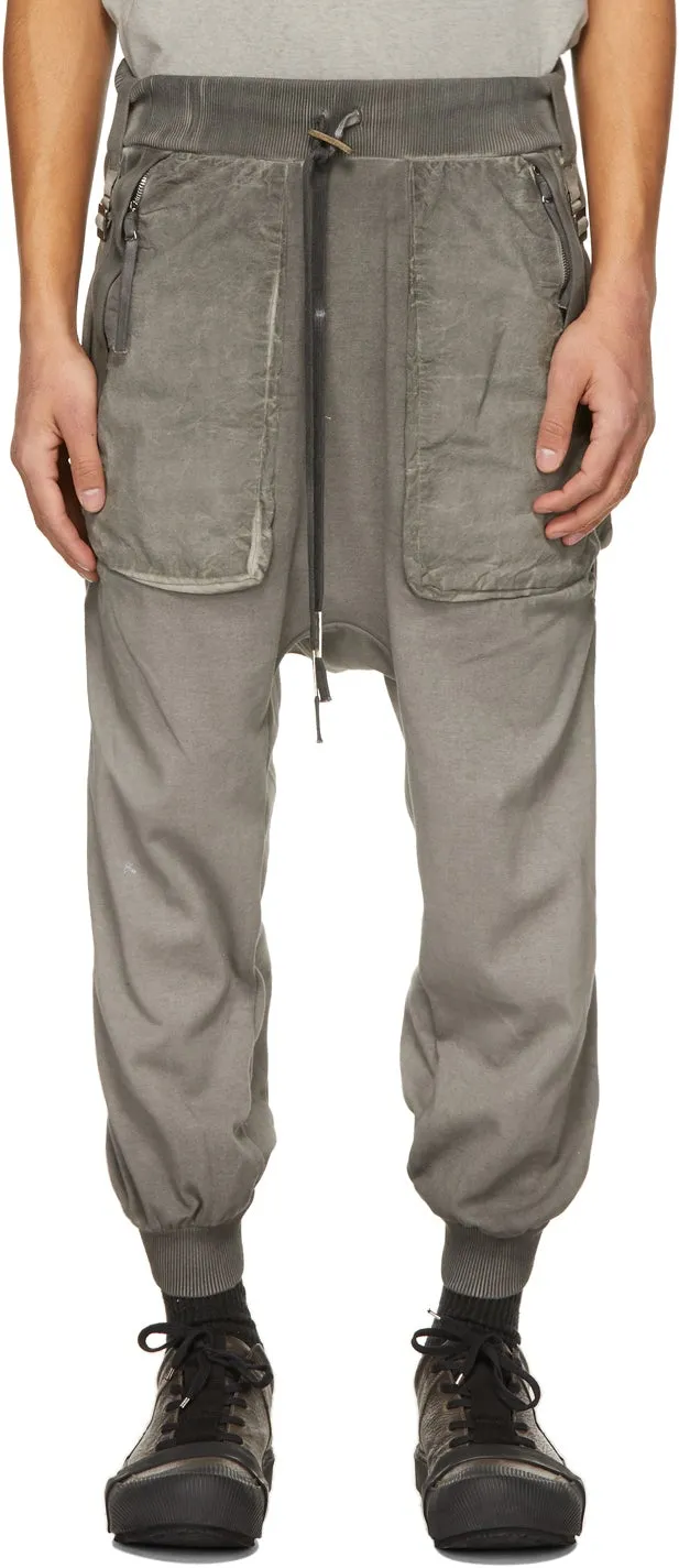 Boris Bidjan Saberi Grey Resin-Dyed Lounge Pants