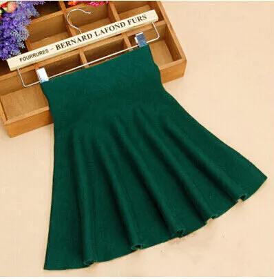 Casual Elastic Flared Skirt
