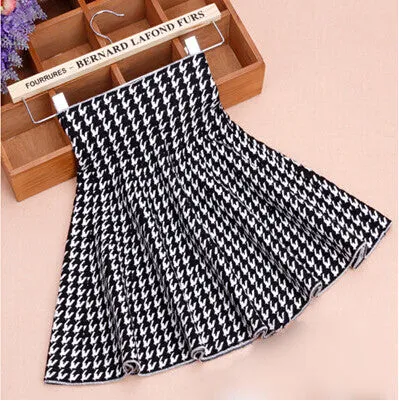 Casual Elastic Flared Skirt