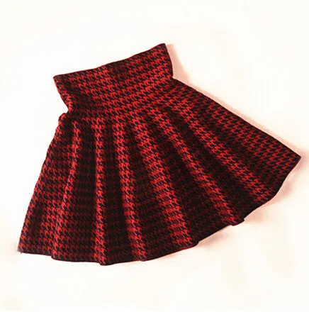 Casual Elastic Flared Skirt