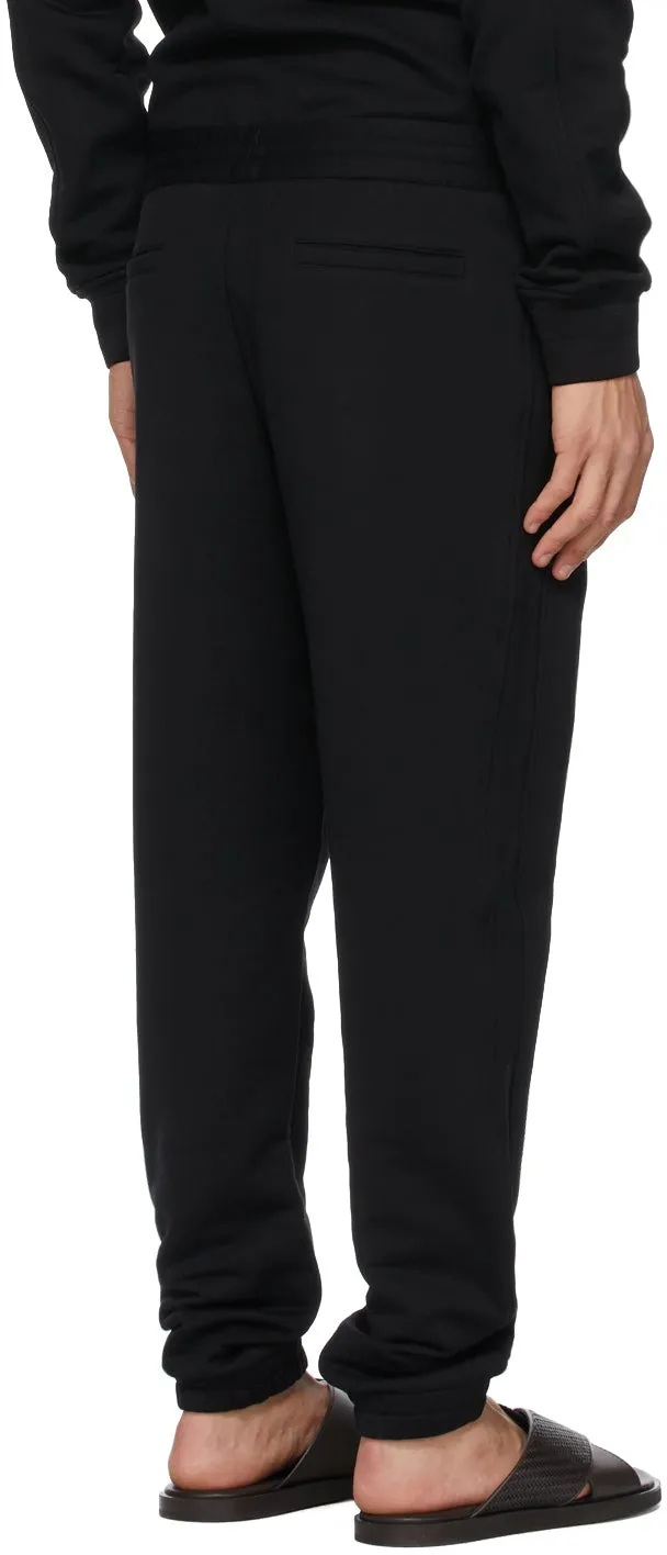 Ermenegildo Zegna Couture Black Logo Lounge Pants