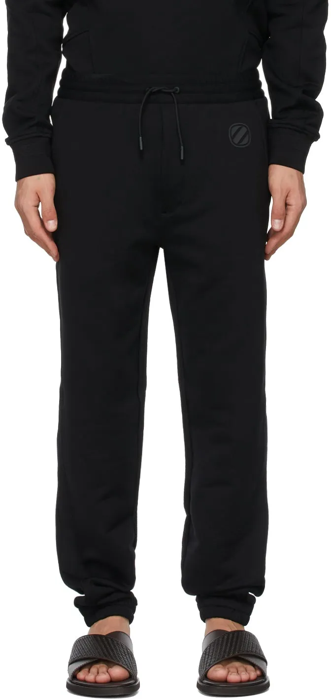 Ermenegildo Zegna Couture Black Logo Lounge Pants