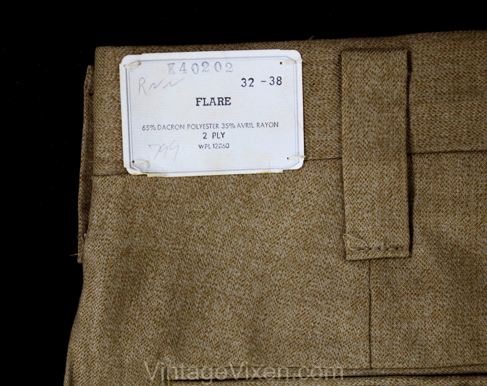 Men's Small 60s Pants - Mod 1960s Sophisticated Brown Tailored Pant - Boot Cut Flare Leg Trouser - Handsome Deadstock - Waist 31 Inseam 37