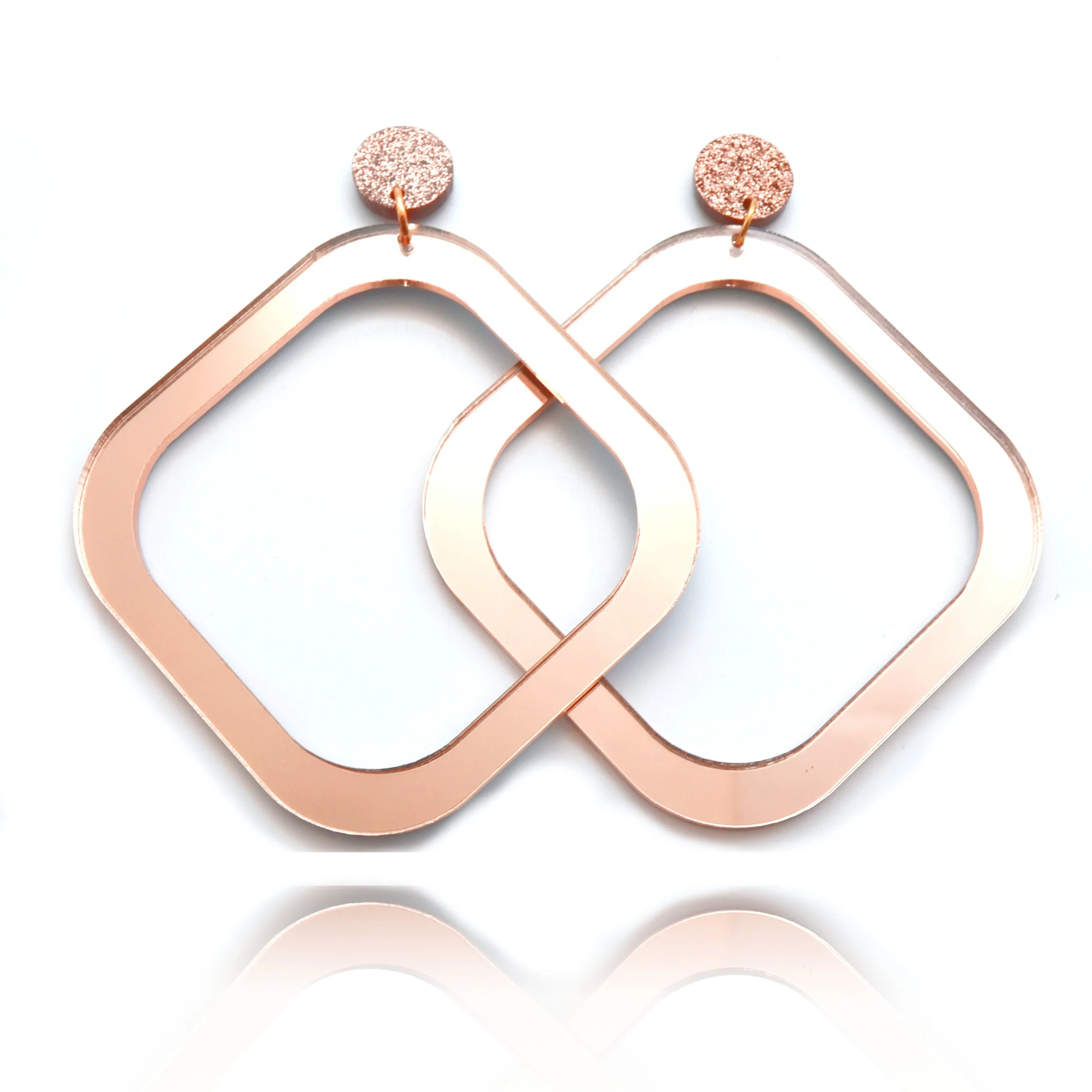 SALE GLAMOROUS HOOPS - Dangle Laser Cut Acrylic Earrings