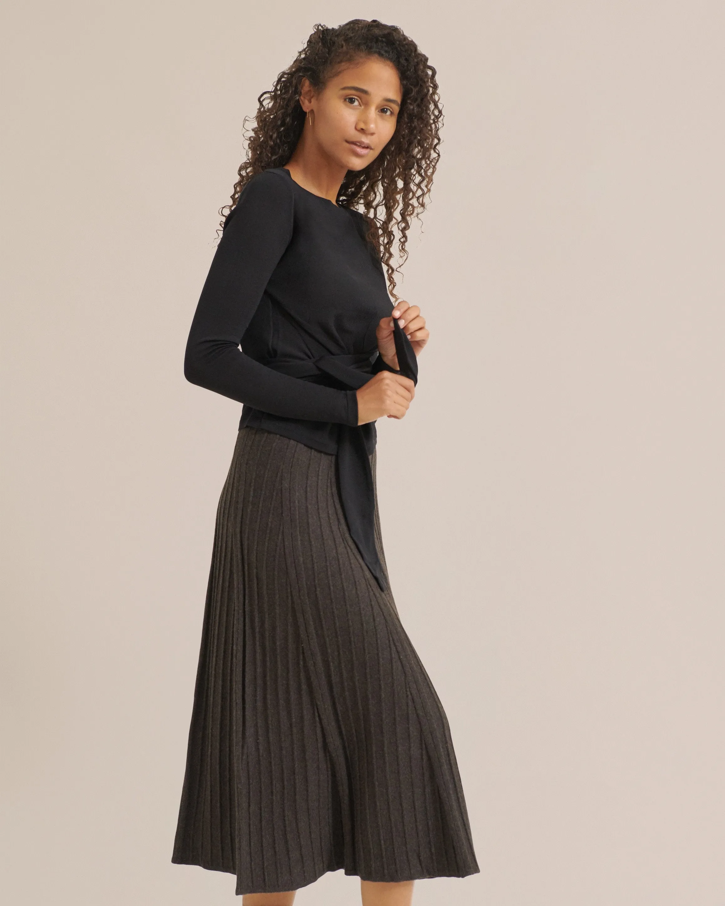 Tilda Pleated Midi Skirt