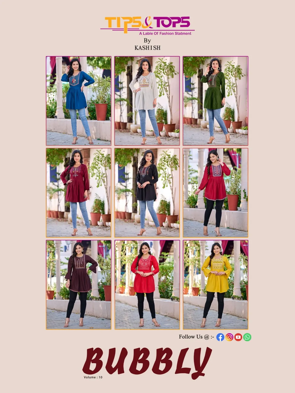 Tips & Tops Bubbly Vol 10 Fancy Western Kurti