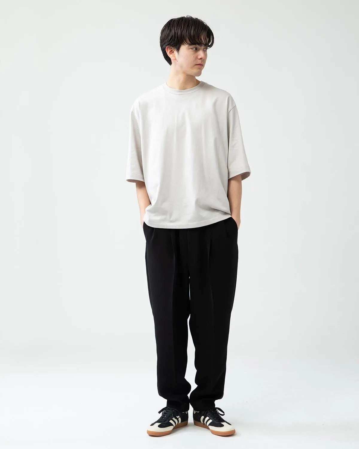 WIDE TAPERED EASY SLACKS