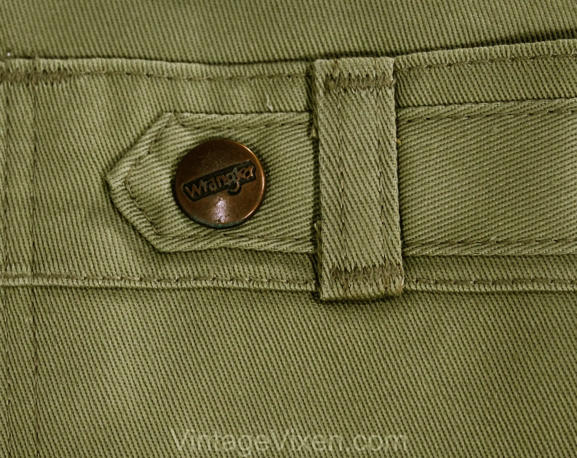 XS Mens 1970s Pant - Khaki Tan Men's Pant Can Be Unisex Ladies Size 2 - Cotton Wide Leg Trouser 70s 80s Wrangler Deadstock - Teen Size 18